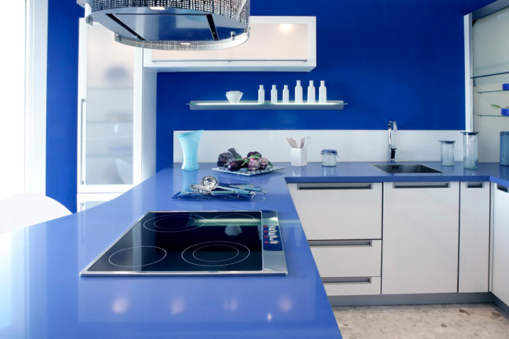 сине-белая кухня